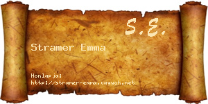 Stramer Emma névjegykártya